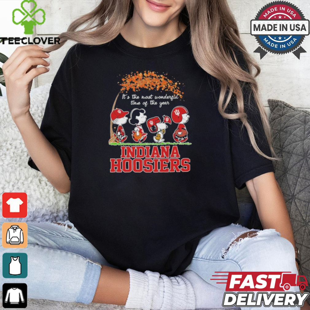 The Peanuts Characters X Indiana Hoosiers Love Fall It’s The Most Wonderful Time Of The Year Shirt The Peanuts Characters X Indiana Hoosiers Love Fall It’s The Most Wonderful Time Of The Year Shirt