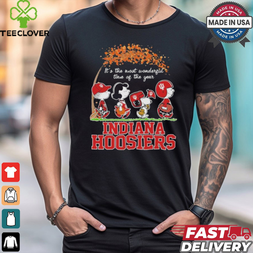 The Peanuts Characters X Indiana Hoosiers Love Fall It’s The Most Wonderful Time Of The Year Shirt The Peanuts Characters X Indiana Hoosiers Love Fall It’s The Most Wonderful Time Of The Year Shirt