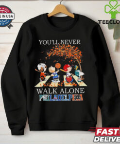 The Peanuts Characters X Philadelphia Sports Teams You’ll Never Walk Alone Shirt