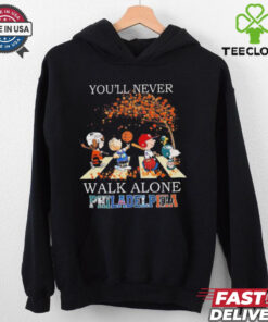 The Peanuts Characters X Philadelphia Sports Teams You’ll Never Walk Alone Shirt