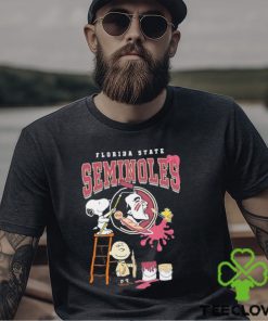 The Peanuts Charlie Snoopy and Woodstock Wall paint Florida State Seminoles Shirt