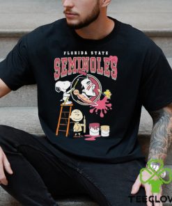 The Peanuts Charlie Snoopy and Woodstock Wall paint Florida State Seminoles Shirt