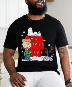 The Peanuts Charlie and Snoopy Merry Christmas Light 2023 Shirt