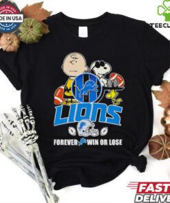 The Peanuts Detroit Lions forever win or lose football shirt