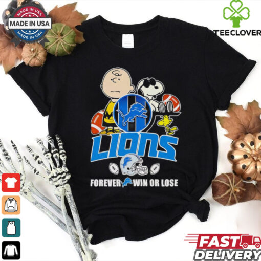 The Peanuts Detroit Lions forever win or lose football shirt