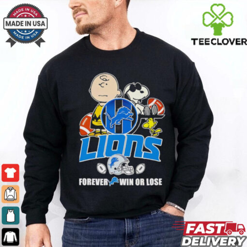 The Peanuts Detroit Lions forever win or lose football shirt