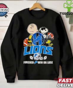 The Peanuts Detroit Lions forever win or lose football shirt