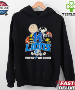 The Peanuts Detroit Lions forever win or lose football shirt