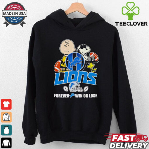 The Peanuts Detroit Lions forever win or lose football shirt