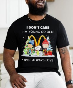 The Peanuts I don’t care I’m young or old I will always love McDonald’s Merry Christmas hoodie, sweater, longsleeve, shirt v-neck, t-shirt