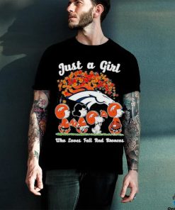 The Peanuts Just A Girl Who Loves Fall And Denver Broncos 2023 Shirt