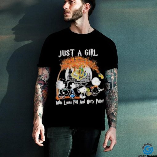 The Peanuts Just A Girl Who Loves Fall And Harry Potter Shirt