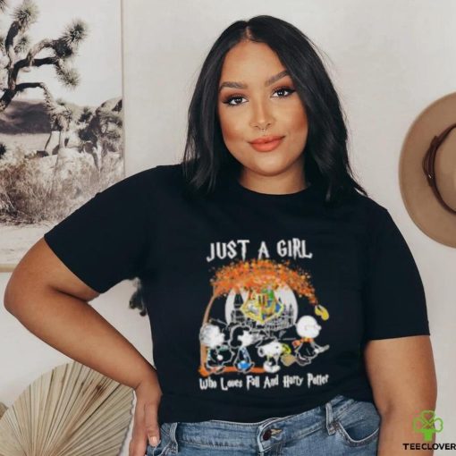 The Peanuts Just A Girl Who Loves Fall And Harry Potter Shirt