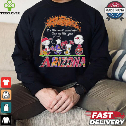 The Peanuts Movie Characters Arizona Sports It’s The Most Wonderful Time Of The Year 2024 Shirt