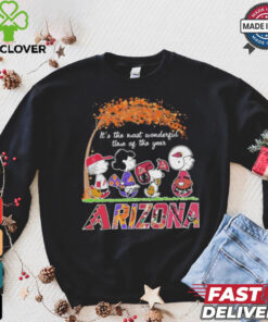 The Peanuts Movie Characters Arizona Sports It’s The Most Wonderful Time Of The Year 2024 Shirt