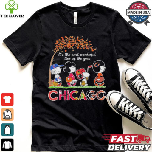 The Peanuts Movie Characters Chicago Sports It’s The Most Wonderful Time Of The Year 2024 Shirt