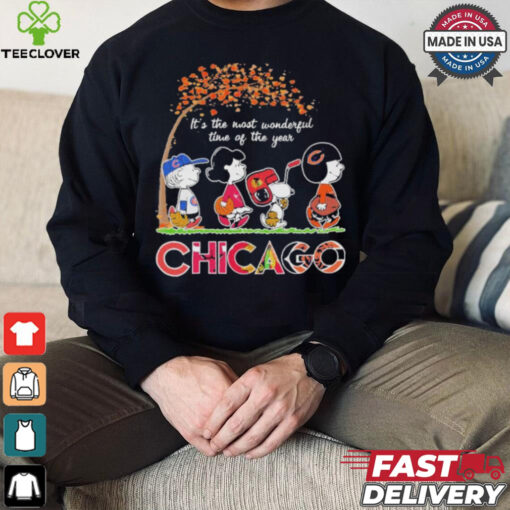 The Peanuts Movie Characters Chicago Sports It’s The Most Wonderful Time Of The Year 2024 Shirt