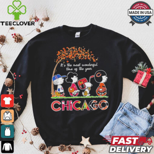 The Peanuts Movie Characters Chicago Sports It’s The Most Wonderful Time Of The Year 2024 Shirt