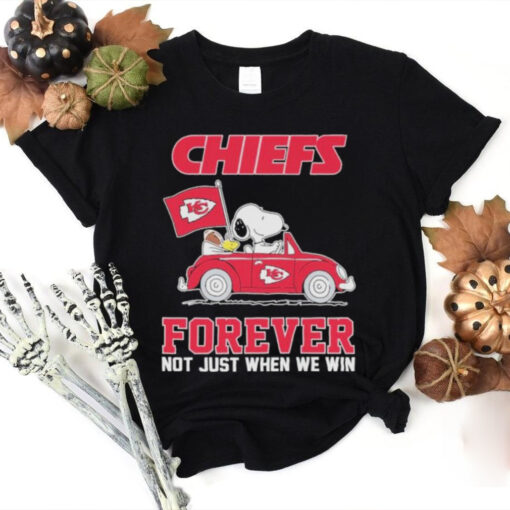 The Peanuts On Car Kansas City Chiefs Forever Not Just When We Win Shirt