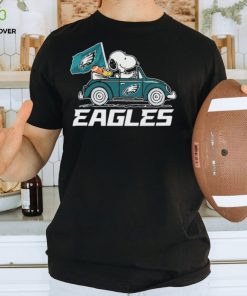 The Peanuts Snoopy And Woodstock Drive Car Philadelphia Eagles Shirt