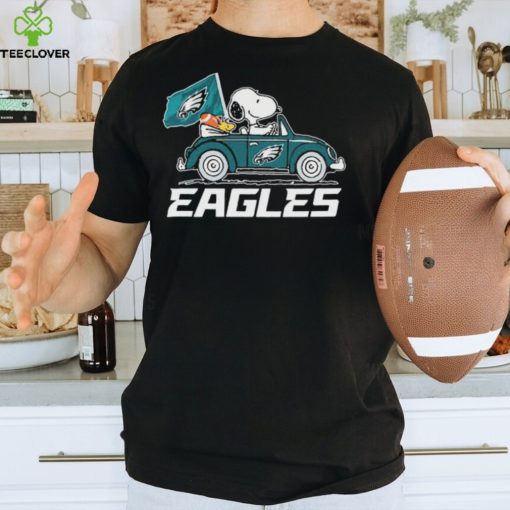 The Peanuts Snoopy And Woodstock Drive Car Philadelphia Eagles Shirt