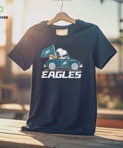 The Peanuts Snoopy And Woodstock Drive Car Philadelphia Eagles Shirt