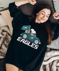 The Peanuts Snoopy And Woodstock Drive Car Philadelphia Eagles Shirt