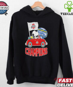 The Peanuts Snoopy And Woodstock Ohio State Buckeyes Goodyear Cotton Bowl Classic Champions College Football Playoff NCAA Season 2024 2025 T shirts