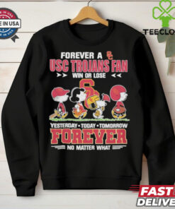 The Peanuts Snoopy Forever A USC Trojans Fan Win Or Lose Forever Fan No Matter Shirt