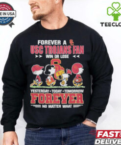 The Peanuts Snoopy Forever A USC Trojans Fan Win Or Lose Forever Fan No Matter Shirt