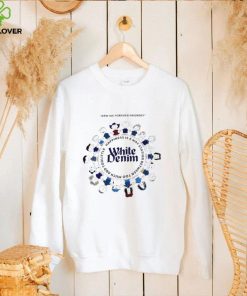 The Peanuts characters arw we forsver friends White Denim happiness is a way station between too much and too little shirt