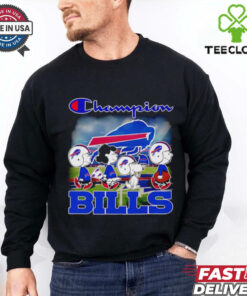 The Peanuts walking Champion Buffalo Bills shirt