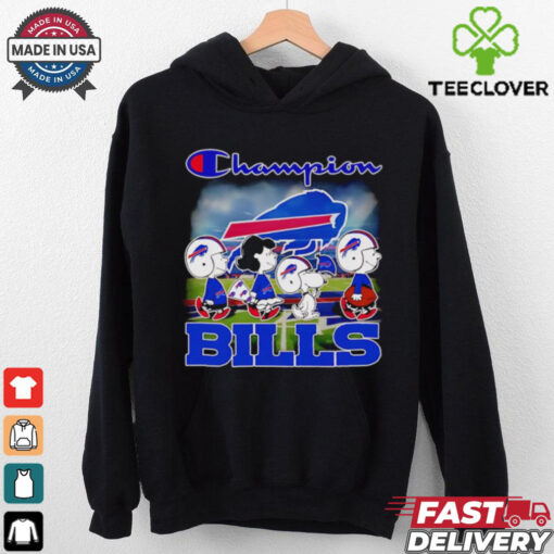 The Peanuts walking Champion Buffalo Bills shirt
