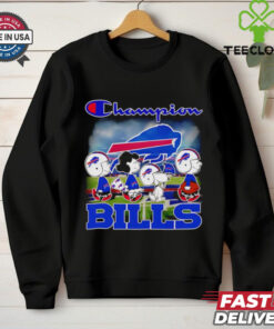 The Peanuts walking Champion Buffalo Bills shirt