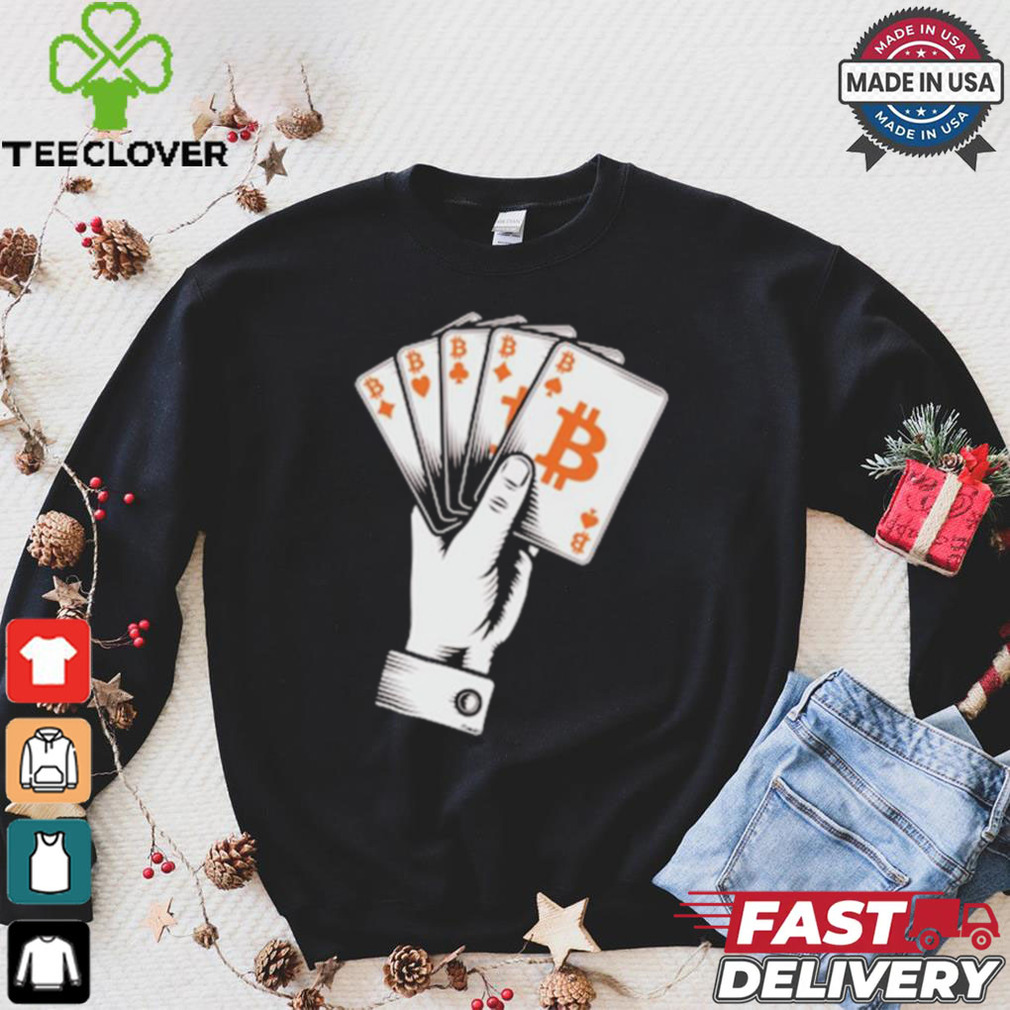 The Perfect Bitcoin Poker Hand T Shirt The Perfect Bitcoin Poker Hand T Shirt