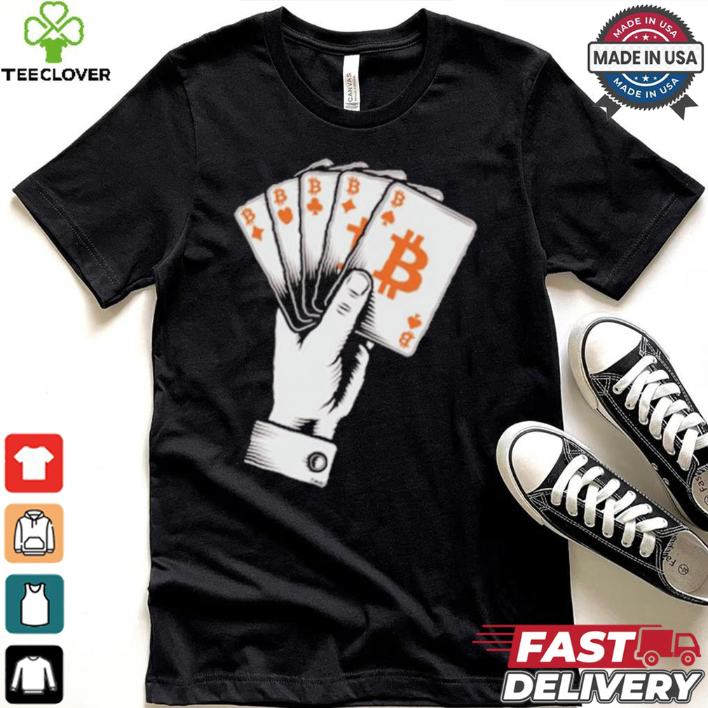 The Perfect Bitcoin Poker Hand T Shirt The Perfect Bitcoin Poker Hand T Shirt