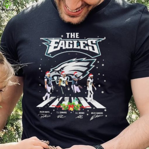 The Philadelphia Eagles Team Abbey Road Christmas Signatures Shirt