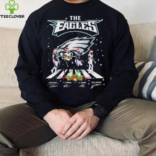 The Philadelphia Eagles Team Abbey Road Christmas Signatures Shirt