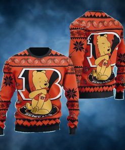 The Pooh NFL Cincinnati Football Christmas Ugly Sweater Bengals Gifts