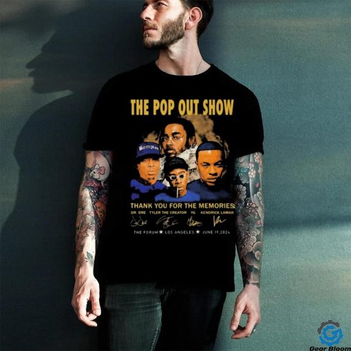 The Pop Out Show Thank You For The Memories Dr. Dre, Tyler The Creator, YG, Kendrick Lamar Signatures shirt