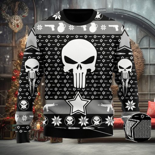 The Punisher Guns & Ammo Gift X mas Ugly Christmas Sweater Unisex 3D Sweater Christmas Gift