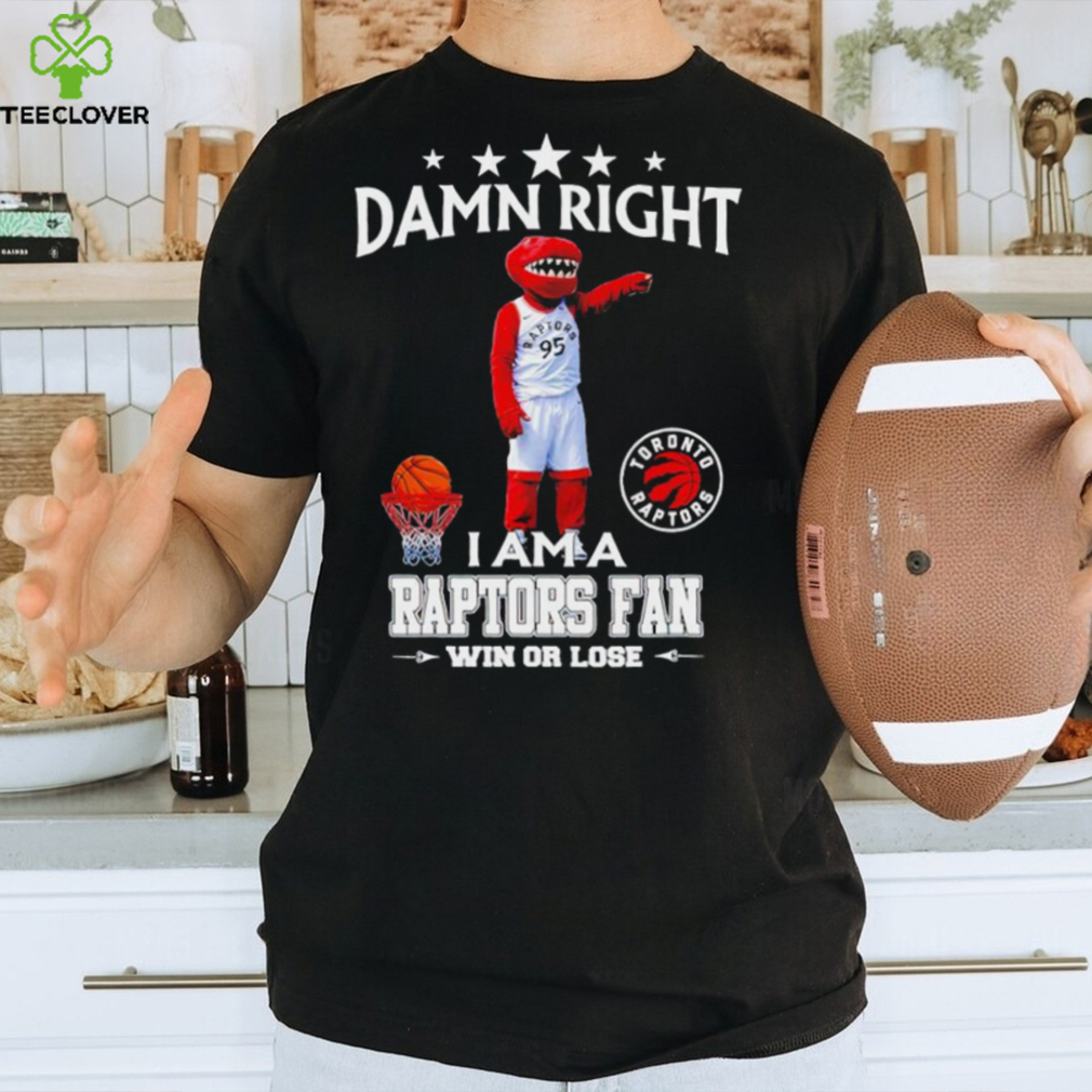 Fredbird mascot damn right I am a Cardinals fan win or lose shirt, hoodie,  sweater, longsleeve and V-neck T-shirt