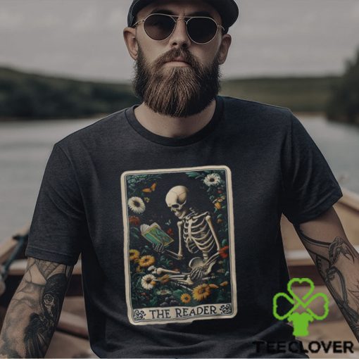 The Reader Skeleton Book Lover Tarot Card Reading Readers Men's T hoodie, sweater, longsleeve, shirt v-neck, t-shirt