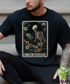 The Reader Skeleton Book Lover Tarot Card Reading Readers Men's T hoodie, sweater, longsleeve, shirt v-neck, t-shirt