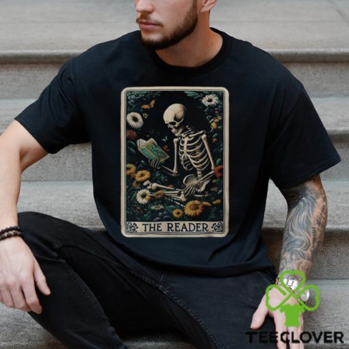 The Reader Skeleton Book Lover Tarot Card Reading Readers Men's T hoodie, sweater, longsleeve, shirt v-neck, t-shirt