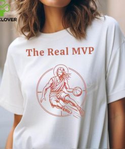 The Real MVP Funny Jesus Playing Basketball shirt