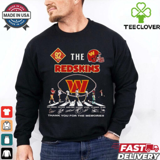 The Redskins 92 years 1932 2024 team players hoodie, sweater, longsleeve, shirt v-neck, t-shirt