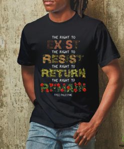 The Right To Exist Resist Return Remain Free Palestine Shirt
