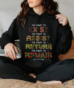 The Right To Exist Resist Return Remain Free Palestine Shirt