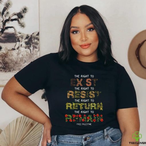 The Right To Exist Resist Return Remain Free Palestine Shirt